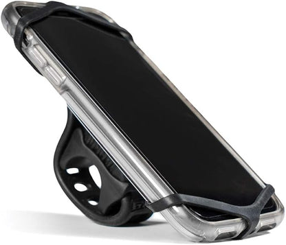 LEZYNE Lightweight Machined Aluminum Smart Grip Bicycle Phone Mount | Highly Flexible Band, Non-Slip Material, Includes Two Strap Sizes | Road, Gravel, or Mountain Bike Rides - 100.6mm, 57.1mm, 44.4mm