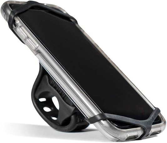LEZYNE Lightweight Machined Aluminum Smart Grip Bicycle Phone Mount | Highly Flexible Band, Non-Slip Material, Includes Two Strap Sizes | Road, Gravel, or Mountain Bike Rides - 100.6mm, 57.1mm, 44.4mm