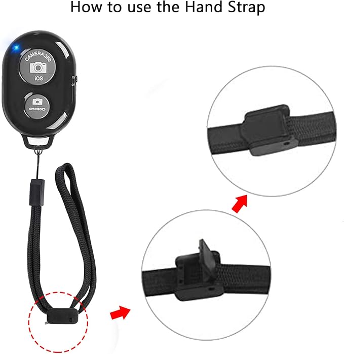 Wireless Remote Shutter for Cellphones and Tablets (3 Pack), AOQIYUE Bluetooth Remote for iPhone/Android Camera Control, Selfie Clicker for Photos and Videos - Wrist Strap Included