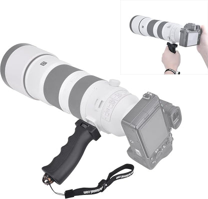 Universal Ergonomic DSLR Mirrorless Camera Camcorder Monocular Hand Grip Stabilizer, Portable Handheld Selfie Stick, Long Focus Lens Video Light Holder Mount for YouTube Tiktok Vlogging Starter Kit