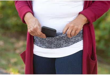 BANDI Plus Size Fanny Pack for Women - Travel-Ready Pocket Belt with Secure Hidden Money & Running Belt for Phone, Passport, Keys, & Medical Devices, Adjustable Fit, Comfortable (Boho)