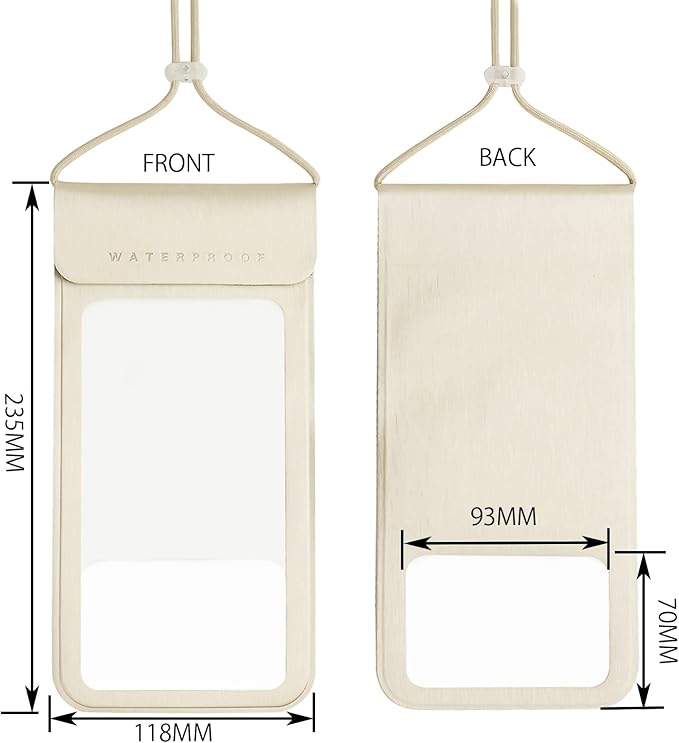 Waterproof Phone Pouch,IPX8 Waterproof Phone Case Bag Holder Dry Pouch for iPhone 13 Pro Max/13 Pro/13/12/12 Pro Max/11/11 Pro Max/Xs Max/XR to 6.9" for Kayaking Swimming Beach(Gold)