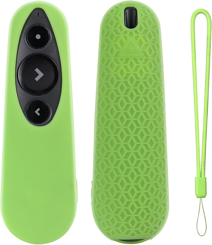 Remote Case for Logitech R500 Silicone Protective Cover for Wireless Presenter R500s (Green)