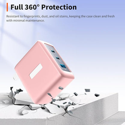 Case for Anker Nano 100W USB-C Charger – Soft Silicone Protective Cover for Dynamic Charger,Shockproof Dustproof Charging Block Protector Sleeve[Pink]