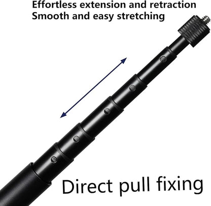 360 Selfie Stick Invisible Selfie Stick Straight Pull 23-120CM for Insta360 X5/X4/X3，for DJI osmo 360 Panoramic Camera，for Gopro
