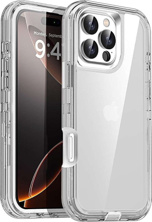 AICase for iPhone 16 Pro Max Case Clear 3 in 1 Heavy Duty Drop Protection Full Body Rugged Shockproof/Dust Proof 3-Layer Military Protective Tough Durable Cover for iPhone 16 Pro Max 6.9"_5