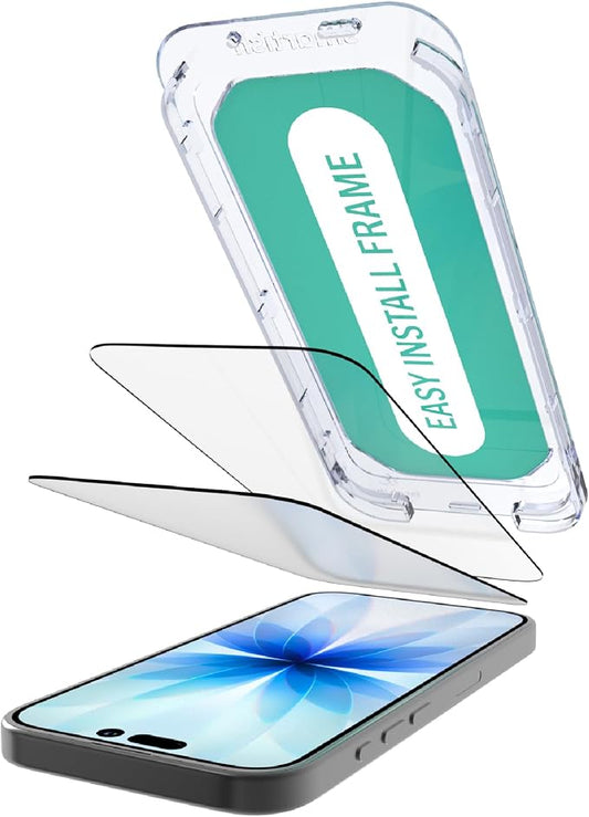 Smartish® iPhone 17 Pro Screen Protector - 2-Pack Tempered Glass Screen Protectors - Tuff Sheet - 9H Easy Install Frame [Scratch Resistant] Case-Friendly- Dynamic Island for Apple iPhone 17 Pro