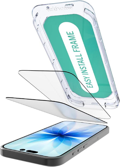 Smartish® iPhone Air Screen Protector - 2-Pack Tempered Glass Screen Protectors - Tuff Sheet - 9H Easy Install Frame [Scratch Resistant] Case-Friendly- Dynamic Island for Apple iPhone Air