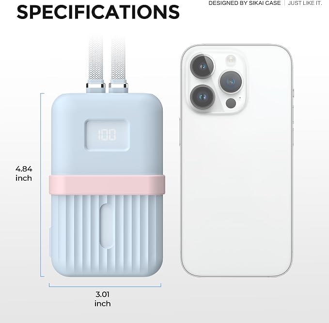 Silicone Case for Anker Zolo Power Bank 2025(20,000mAh 45W/30W) A1689/A1681 Protective Cover with Lanyard Hole, Compact | Tactile Grip | Impact Protection for Daily Use & Travel, Case Only (Blue)