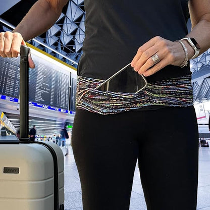 BANDI Pocketed Wraps – Running Waist Belt with Pockets for Phone, Money, Keys & Medical Devices | Secure, No-Bounce Travel & Fitness Belt, for Women and Men, USA Company