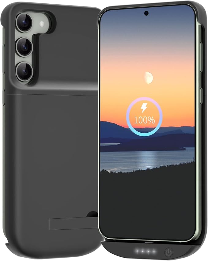[Upgraded Battery Case for Samsung Galaxy S23, 5000mAh Rechargeable Extended Battery Charging Charger Case, Add 100% Extra Juice (6.1 Inches) Black