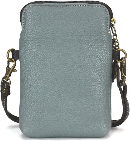 CHALA Dog Collection Cell Phone Crossbody Purse-Women PU Leather/Canvas Multicolor Handbag with Adjustable Strap