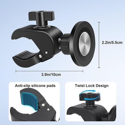 EEEKit Exercise Bike Phone Holder, Magnetic Handlebar Phone Mount for iPhone Magsafe and All Smartphones, for Stationary Treadmill Gym Fitness Equipment
