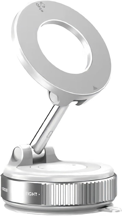 F&N Trading Inc F&N Magnetic Car Phone Mount with Suction Cup – 360° Adjustable Holder for Windshield, Dashboard, Rear Windows – Rideshare & Backseat Entertainment (White)