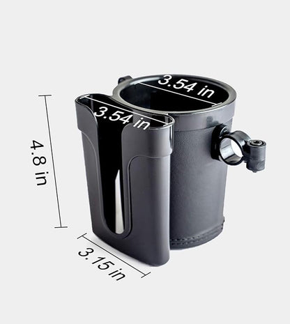 Bike Cup Holder Handlebar with Cell Phone Keys Holder Bicycle Drink Beer Holder Black