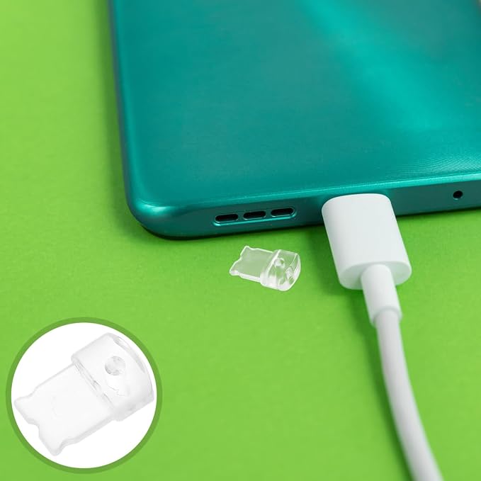 Housoutil Clear Charging Port Plugs 20Pcs Protective Dust Caps for Easy Install USB Dust Plug to Prevent Debris and Maintain Phone Port Functionality
