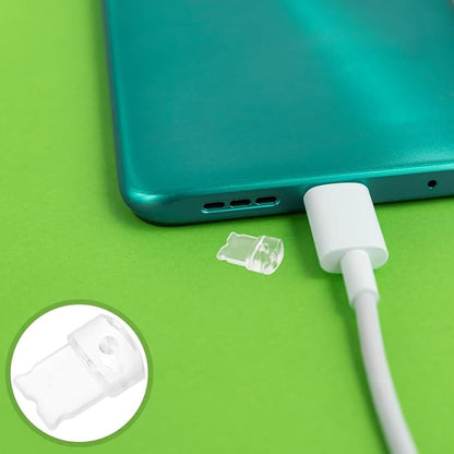 Housoutil Clear Charging Port Plugs 20Pcs Protective Dust Caps for Easy Install USB Dust Plug to Prevent Debris and Maintain Phone Port Functionality