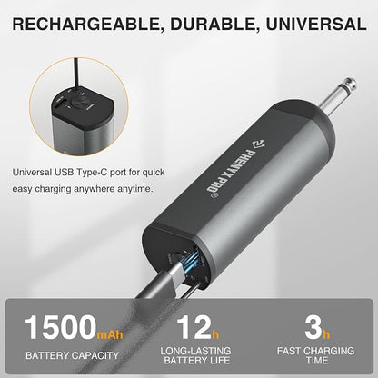 Phenyx Pro Single Digital Wireless Microphone System, w/Mini Receiver, Bodypack Transmitter,15 Channels in 900MHz UHF Band, Headset/Lapel Microphone for Karaoke, Singer, Church, Wedding (PDP-1-1B)