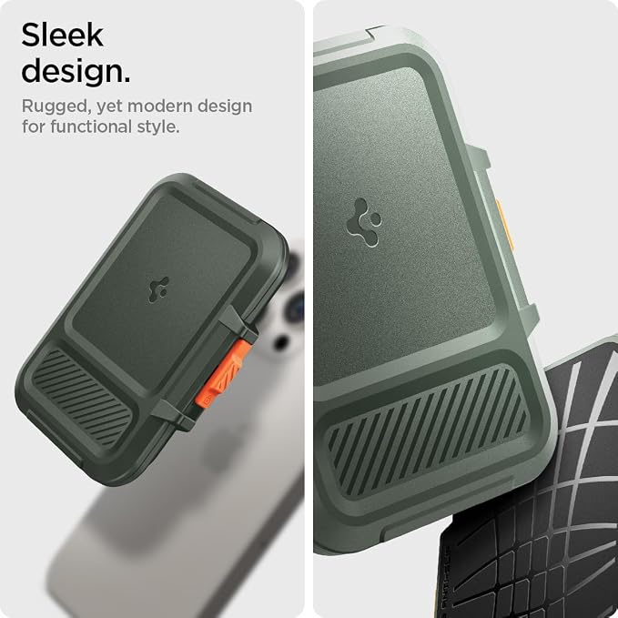 Spigen for MagSafe Wallet, Heavy Duty Hardshell Magnetic Card Holder Compatible with iPhone 17/16/15/14/13/12 Pixel 10 Series MagSafe-Cases Pixelsnap Holds 5-6/7-8 Cards