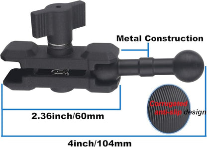 17mm Ball Mount Extension Adapter, 360° Rotation Extension Rod for Jeep Car Air Vent Dashboard 17mm Phone Holder, Compatible with Garmin GPS Mount, Aluminum
