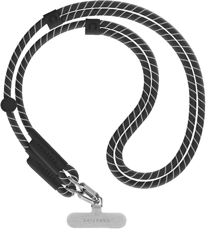 CASETiFY 8mm Rope Cross Body Strap with Card - Black