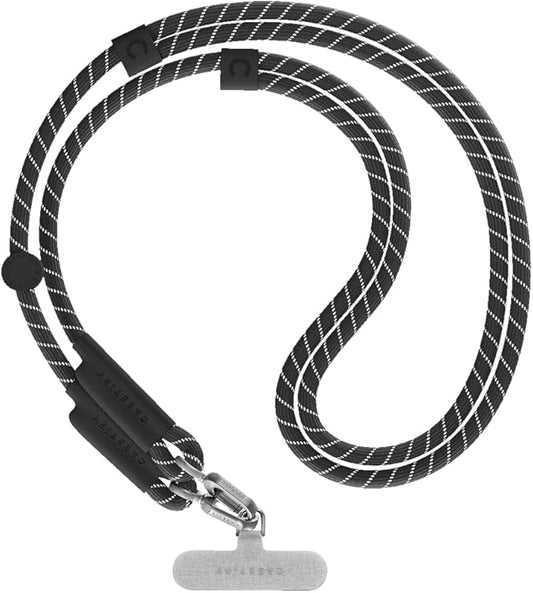 CASETiFY 8mm Rope Cross Body Strap with Card - Black