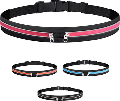 JUMAHE Slim Running Belts for Women Men - Running Phone Holder Fanny Pack for Key, Accessories Fits ALL Cell Phones, Pink