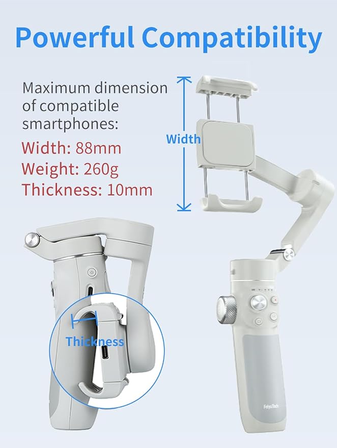 FeiyuTech VB 4SE Phone Gimbal with Magnetic Fill Light