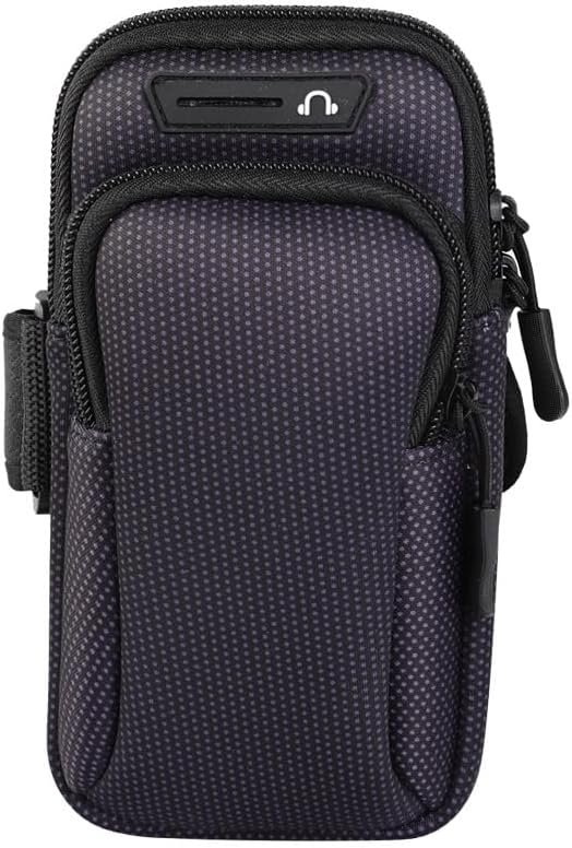 Sport Running Armband Cell Phone Holder Case Exercise Arm Band Bag Pouch for Samsung Galaxy S24 Ultra S23 S22 S21 S20 Plus A14 iPhone 12 13 14 15 Pro Max Moto G Stylus G Power G Play TCL 40 XL (Black)