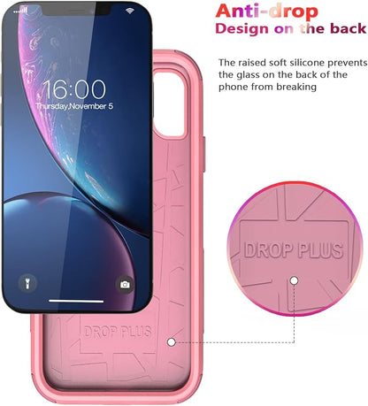Diverbox for iPhone Xr Case [Shockproof] [Dropproof] [Dust-Proof],Heavy Duty Protection Phone Case Cover for Apple iPhone XR (Pink)
