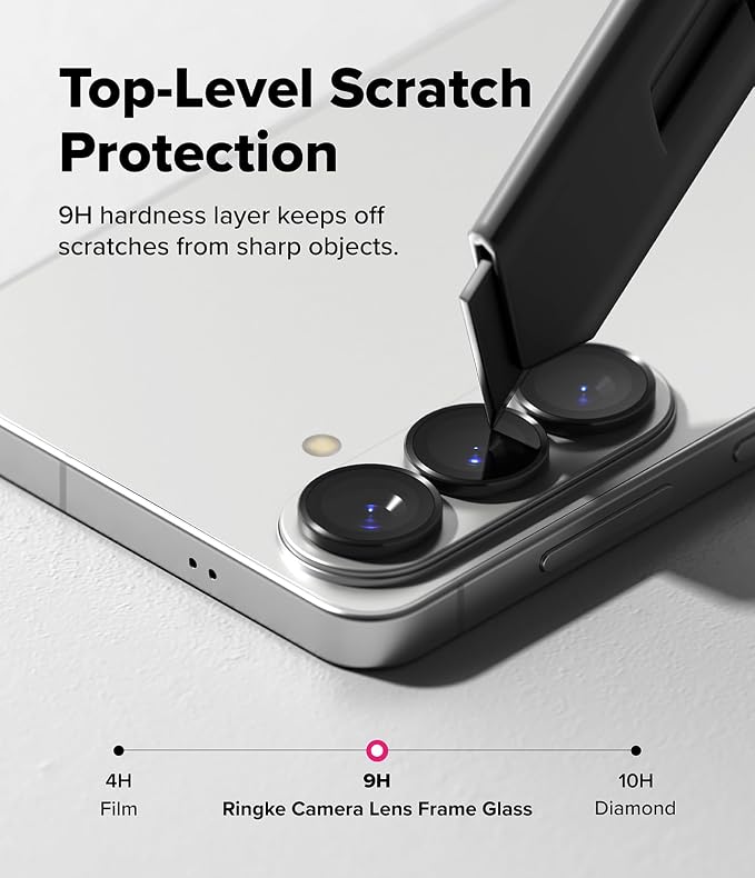 Ringke Camera Lens Frame Glass for Samsung Galaxy S26 and S26 Plus Camera Lens Protector [Individual Lens Covers] Tempered Glass Covers and Aluminum Alloy Frames - 2 Pack