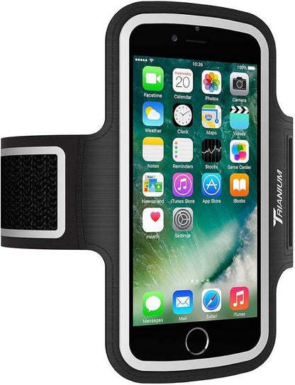Trianium Armband for Large Phone- iPhone Xs Max XR iPhone X 8 7 6s Plus,LG G7 G6,Galaxy s9 s8, Note 9 8(Fit Otterbox Defender/Lifeproof case)[Water Resistant] ArmTrek Pro Sport Arm Band w/Key Holder
