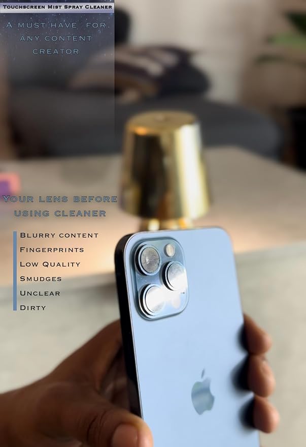 Generic Touchscreen Mist Spray Cleaner - Lens & Screen Cleaner for Laptop, MacBook, iPhone Screen, Android Screen Cleaner. 2 in 1 Spray and Microfiber Screen Cleaner. (Pink)
