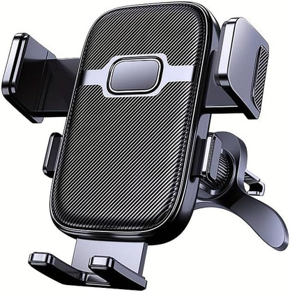 Car Phone Mount, 360° Rotatable Air Vent Holder, One-Hand Release, 4.2-7.2 Inch Smartphones, Black