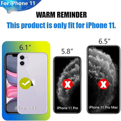 Battery Case for iPhone 11, 6000mAh Rechargeable Extended Battery Charging Charger Case, Add 120% Extra Juice, Support Wired Headphones Black