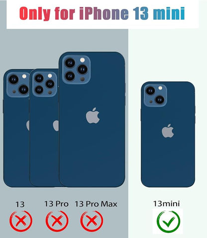 for iPhone 13 Mini Case Waterproof Shockproof Dustproof Full-Body Sturdy with Camera Lens Protector and Built-in Screen Protector,Underwater Full Sealed Cover Protective for iPhone 13 Mini