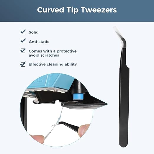 Sovol 3D Printer Tools Kit, 17Pcs 3D Printer Accessories with L-Size Extruder Nozzle Cleaning Tool, 0.4mm Nozzle Cleaning Parts, Multifunctional Wrench, MK8 Socket Wrench; Bent Tip Tweezer and Cutter