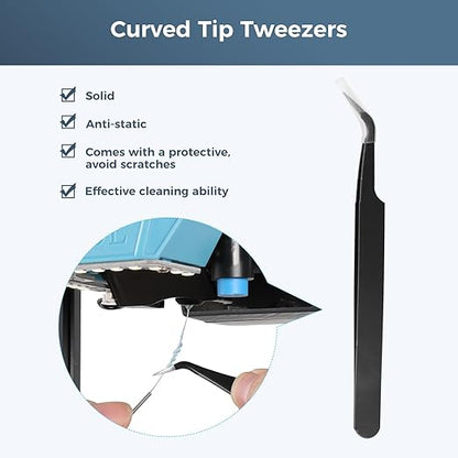 Sovol 3D Printer Tools Kit, 17Pcs 3D Printer Accessories with L-Size Extruder Nozzle Cleaning Tool, 0.4mm Nozzle Cleaning Parts, Multifunctional Wrench, MK8 Socket Wrench; Bent Tip Tweezer and Cutter