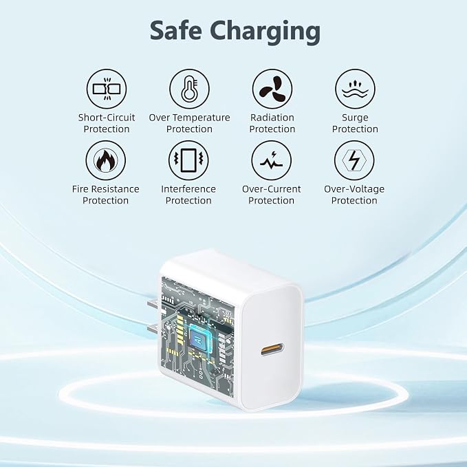 10FT for iPhone 17 16 15 Original Charger Fast Charging, Long USB C to C Charger Cable Cord with 20W Type C Fast Charger Block for iPhone 17 Pro Max/17Pro/16e/16 Pro/16 Plus/15/15 Pro max,iPad 3Pack
