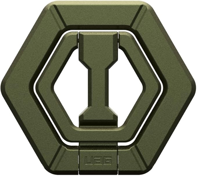URBAN ARMOR GEAR UAG Magnetic Phone Ring Stand Compatible with MagSafe Magnet, Removable Metal Finger Ring Grip & 360 Rotation Adjustable Kickstand for iPhone 17, Galaxy S26, Olive Drab
