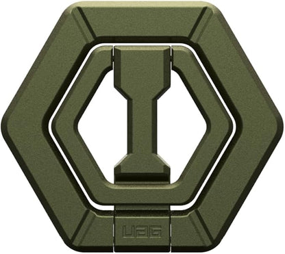 URBAN ARMOR GEAR UAG Magnetic Phone Ring Stand Compatible with MagSafe Magnet, Removable Metal Finger Ring Grip & 360 Rotation Adjustable Kickstand for iPhone 17, Galaxy S26, Olive Drab