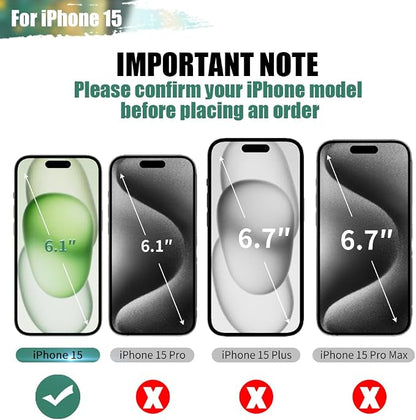 Battery Case for iPhone 15, 5000mAh Rechargeable Extended Battery Charging/Charger Case, Add 100% Extra Juice (6.1 inch) Black