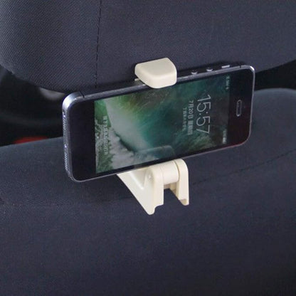 Smartphone Car Holder Universal Car Headrest Seat Back Phone Holder Bag Purse Storage Hook Hanger - Beige
