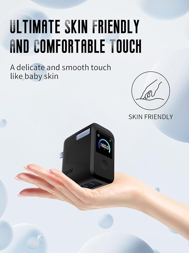 Case for Anker Prime 160W 3-Port Compact USB-C GaN Charger (Model: A2687), Kids-Friendly Soft Silicone Protective Cover, Shockproof, Waterproof (Black)