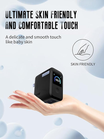 Case for Anker Prime 160W 3-Port Compact USB-C GaN Charger (Model: A2687), Kids-Friendly Soft Silicone Protective Cover, Shockproof, Waterproof (Black)