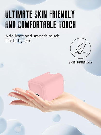 Case for Mophie 45W 1-Port USB-C Charger, Kids-Friendly Soft Silicone Protective Cover, Shockproof, Waterproof (Pink)