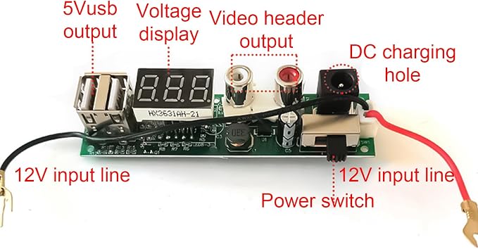 Power Banking Box Flat Head Rechargeable Battery Charging Outer Case 2 USB Output Port Box Power Banking Case 12V 17A