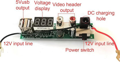 Power Banking Box Flat Head Rechargeable Battery Charging Outer Case 2 USB Output Port Box Power Banking Case 12V 17A