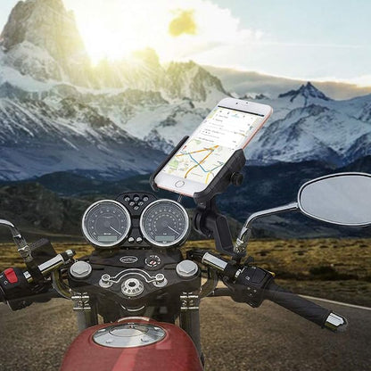 iMESTOU Motorcycle Wireless Charger Phone Mount Waterproof Handlebar Qi Charging Phone Holder 360 Rotatable for 3.5-6.5 Inch Cellphones Work with 12V/24V Vehicles