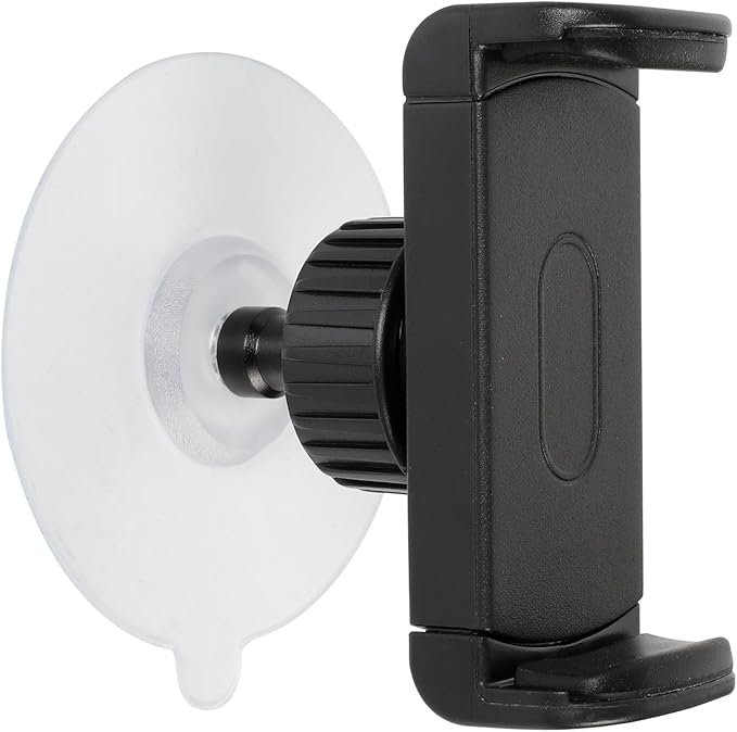 Shower Phone Holder - 360° Rotatable & Self-Adhesive, Universal Mirror Phone Mount Stand for Bathroom and Kitchen Wall, Compatible with iPhone Pixel Samsung 4-7" Smartphones
